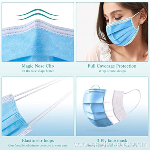 3 Layers Disposable Civil Face Mask Protection